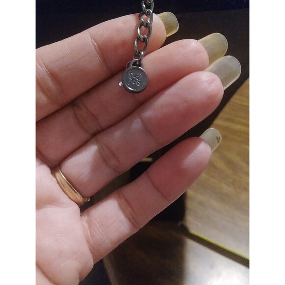 Simply Vera Wang Necklace Smokey Blue Crystal 18 Inch Faceted Tier - Picture 3 of 4